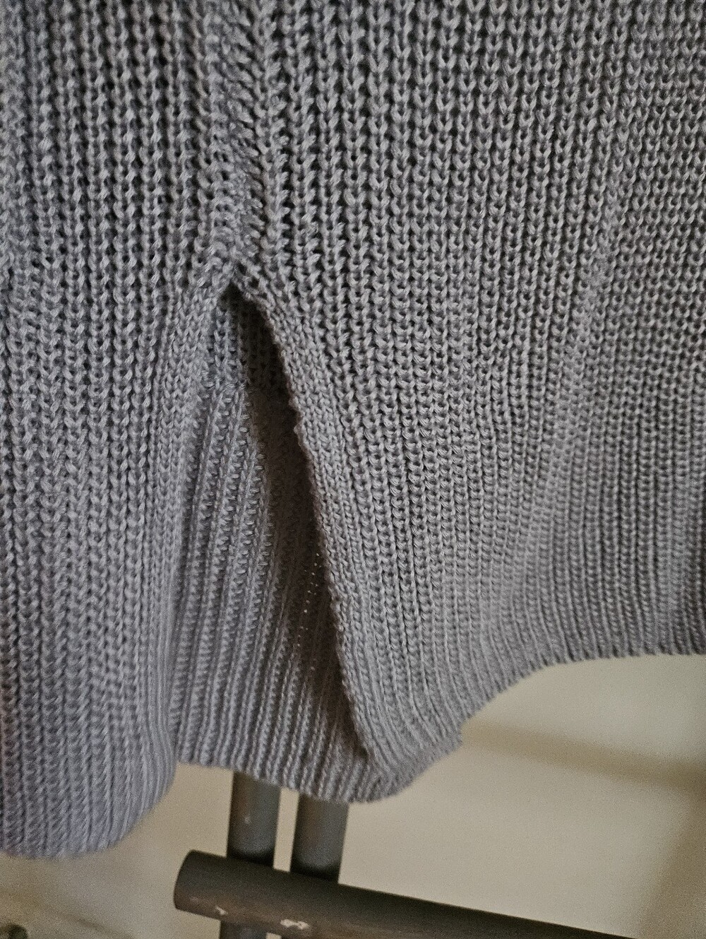 Francesca's Light Gray Open-Front Knit Cardigan with Pockets - Picture 6 of 11